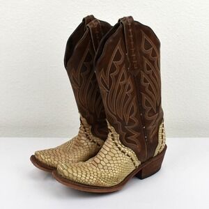 Nocona Cowboy Boots Size 5‎ B Color Brown Gently Used Condition minor flaws